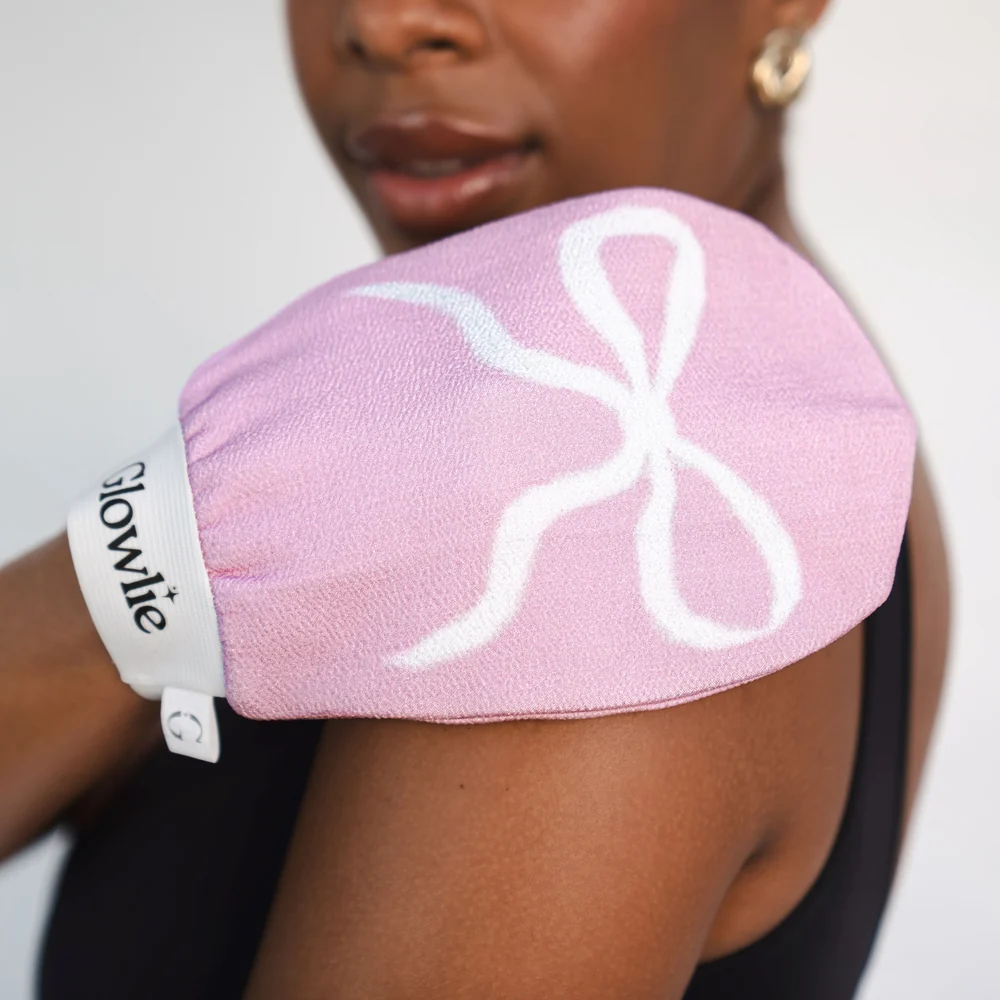 Productbeeld Exfoliating Glove – Roze